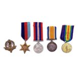 1st and 2nd World War Medals Comprising a) a 1st World War Medal and Victory Medal awarded to
