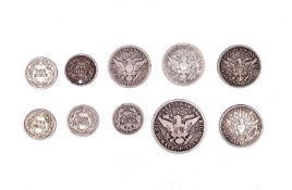 America - USA Silver Seated Liberty and Libery Head issues. 1st bag comprising: Seated Liberty