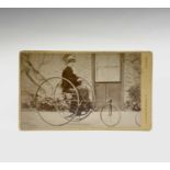 Cycling Interest. Carte de Visite by Gillman & Masslin, Oxford of lady on tri-cycle. Very nice