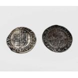 Elizabeth I, Sixpences x 2. 1578 F, quite good details but scratch to face; 1579 F, trimmed.