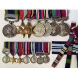 North West Frontier India and Second World War Medal Group. A group of 7 medals as follows: India