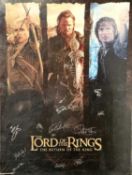 Lord of the Rings - The Return of the King Poster. A signed poster (36" x 25") signed to the front