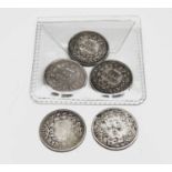 Great Britain Silver 6d William IV (x5) Comprising: 1831, 1834 F, 1834 VF, 1835 VF, 1837. (Total 5
