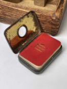 Childs Wooden Building Blocks and Miniature Book. Late 19th century continental building blocks in