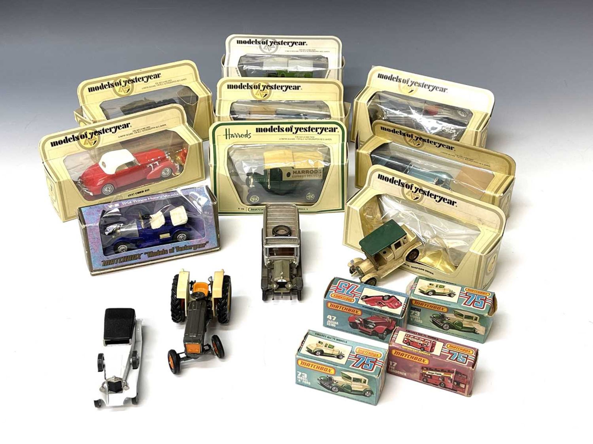 Die Cast Toys. A box containing ten Matchbox models of Yesteryear. Mostly boxed, four Matchbox 1: