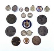 Enamelled Coins / Coin Jewellery / Sweetheart and Counterstamped Coins. Various Victorian silver