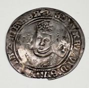 Edward VI 6d 1551-53 mm.y - creased. Condition: please request a condition report if you require
