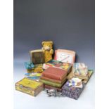 Child's Sewing Machine, Miscellaneous Tinplate Toys, Trade Cards, Stamps, etc. Comprising a boxed