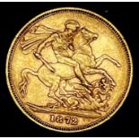 Great Britain Gold Sovereign 1872 George & Dragon Condition: please request a condition report if