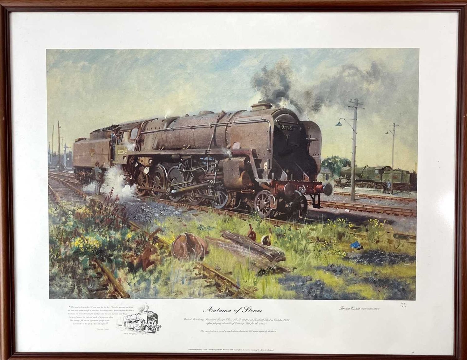 Transport - Railways. Terence Cuneo, framed and glazed pictures (x2). Comprising: "Autumn of - Image 9 of 12