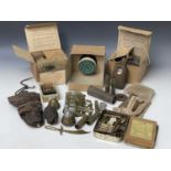 Miscellaneous Military. Lot comprises three boxes. Noted: Various shellcases, de-activated hand