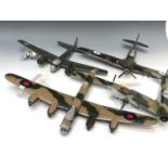 Large Size World War 2 Aeroplanes (x4). Comprising: Three RAF - including Spitfire and Hurricane,