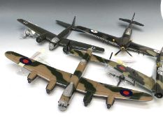 Large Size World War 2 Aeroplanes (x4). Comprising: Three RAF - including Spitfire and Hurricane,