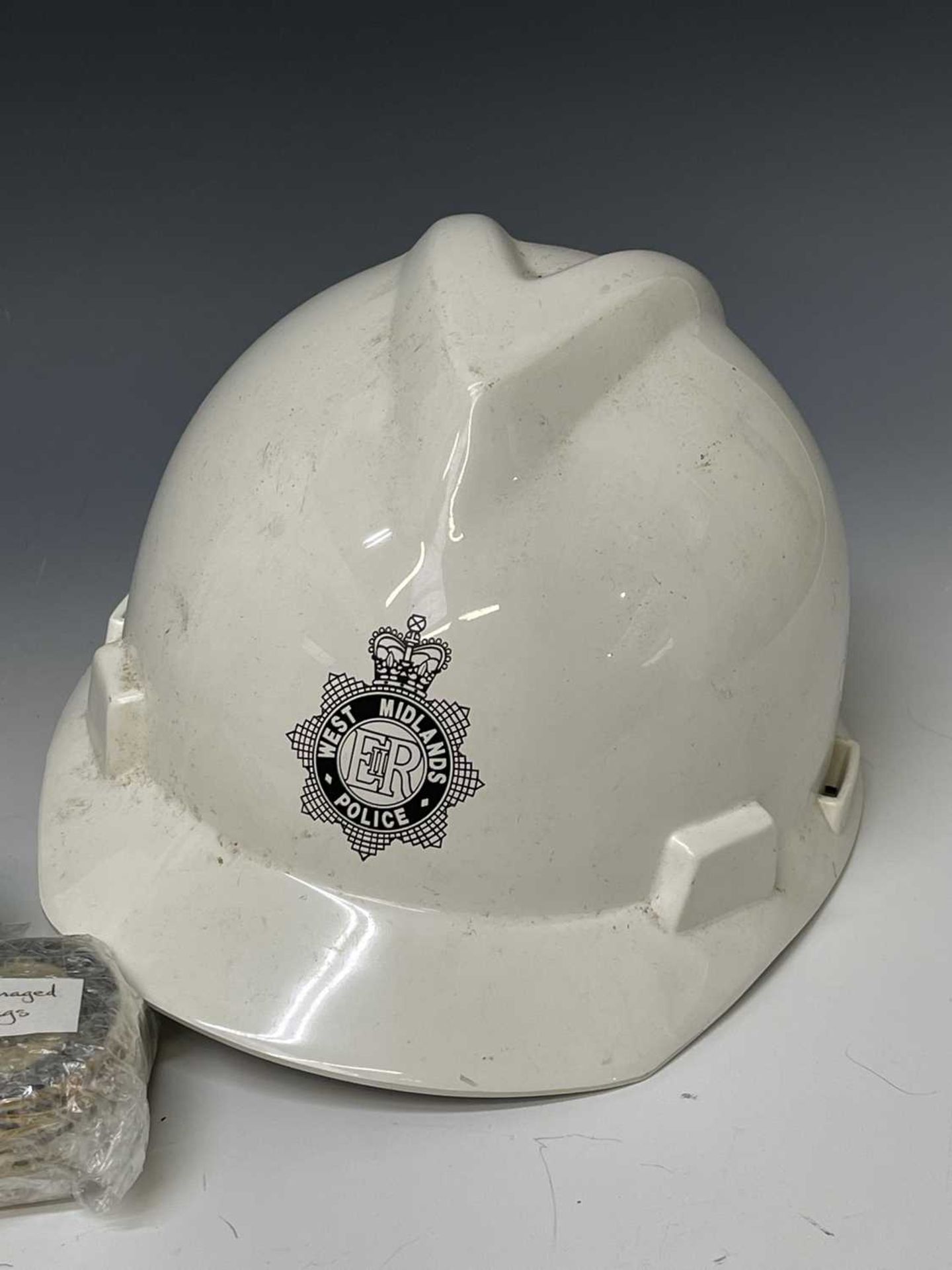 West Midlands Police Hard Hat. Plus 33 enamelled West Midlands Police warrant card badges. - Image 3 of 4