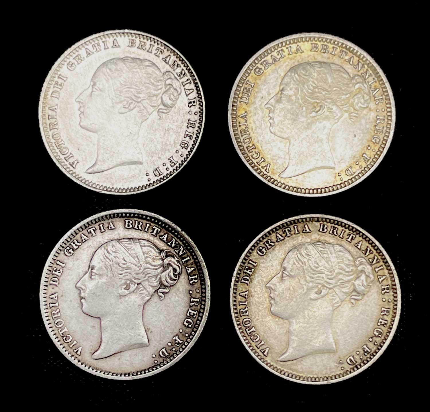 Great Britain Silver 6d Queen Victoria - Select examples 1872 - 79. 1872 (Die 4) NVF, 1874 (Die - Image 2 of 2