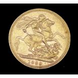 Great Britain Gold Sovereign 1899 Veiled Head. Melbourne Mint mark. Condition: please request a