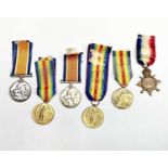 First World War Medals x 6. Comprising: WW1 pair to Private J.D. Franklin ASC; 1914/15 Star and