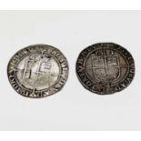 Elizabeth I, Sixpences x 2. 1580 F; 1581 F. Condition: please request a condition report if you