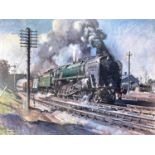 Transport - Railways. Terence Cuneo, framed and glazed pictures (x2). Comprising: "Autumn of