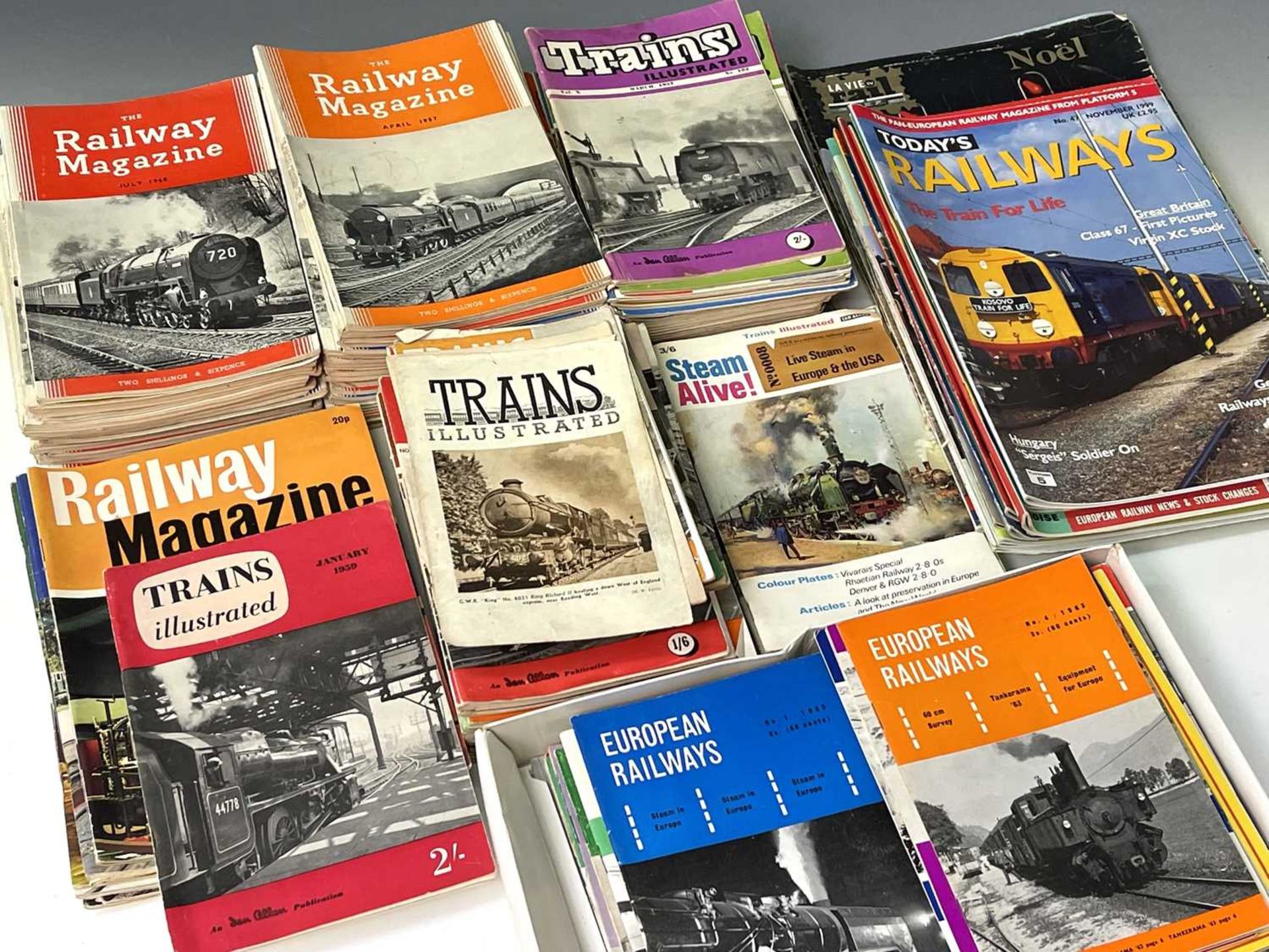 Railway Magazines - Great Britain & Trams. Large box containing "Trains Illustrated" from the 1940' - Image 4 of 5