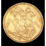 Great Britain Gold Sovereign 1872 George & Dragon Condition: please request a condition report if