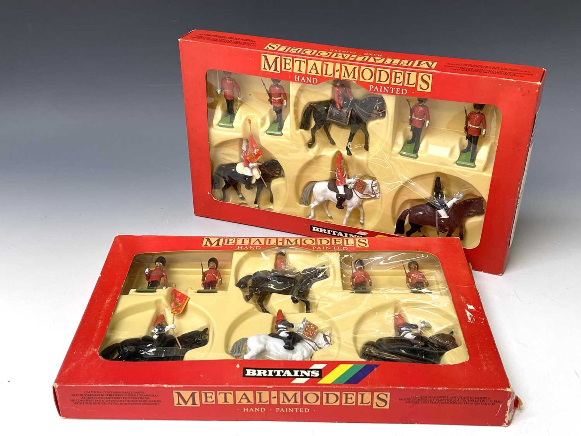 Britains - Ceremonial Sets 7218 and 7219 - both boxed. 16 figures in total, including 8 mounted.