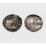 Elizabeth I, Sixpences x 2. 1591 F, slight creasing; 1592 F. Condition: please request a condition