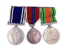 Police Medal Trio. Comprising: Long Service Medal (King George VI), Coronation 1953 Medal (Queen