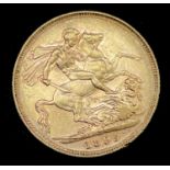 Great Britain Gold Sovereign 1895 Veiled Head Condition: please request a condition report if you