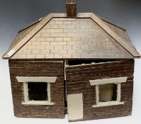 Wooden Dolls House & Furniture - Lot comprises a 29" wide, 26" deep, 26" high hand made charming