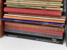 Cigarette Card Catalogues and Specialised Reference Books. A wooden box mainly comprising volumes