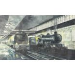 Railways - Original Railway Artwork Devon Interest By Devon Artist R.J. Revill. A large (36" x