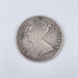 Great Britain Queen Anne Halfcrown 1707 Post Union with Scotland Shield E (Edinburgh) mint mark.