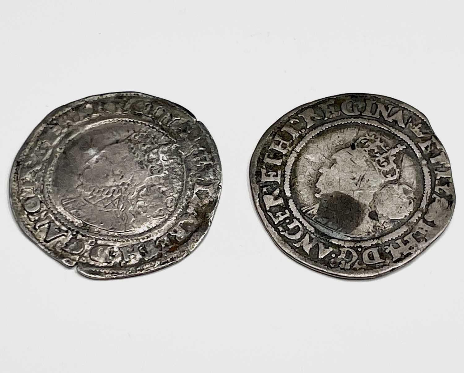Elizabeth I, Sixpences x 2 1568 F, a few knocks; 1569 F Condition: please request a condition report - Image 3 of 4