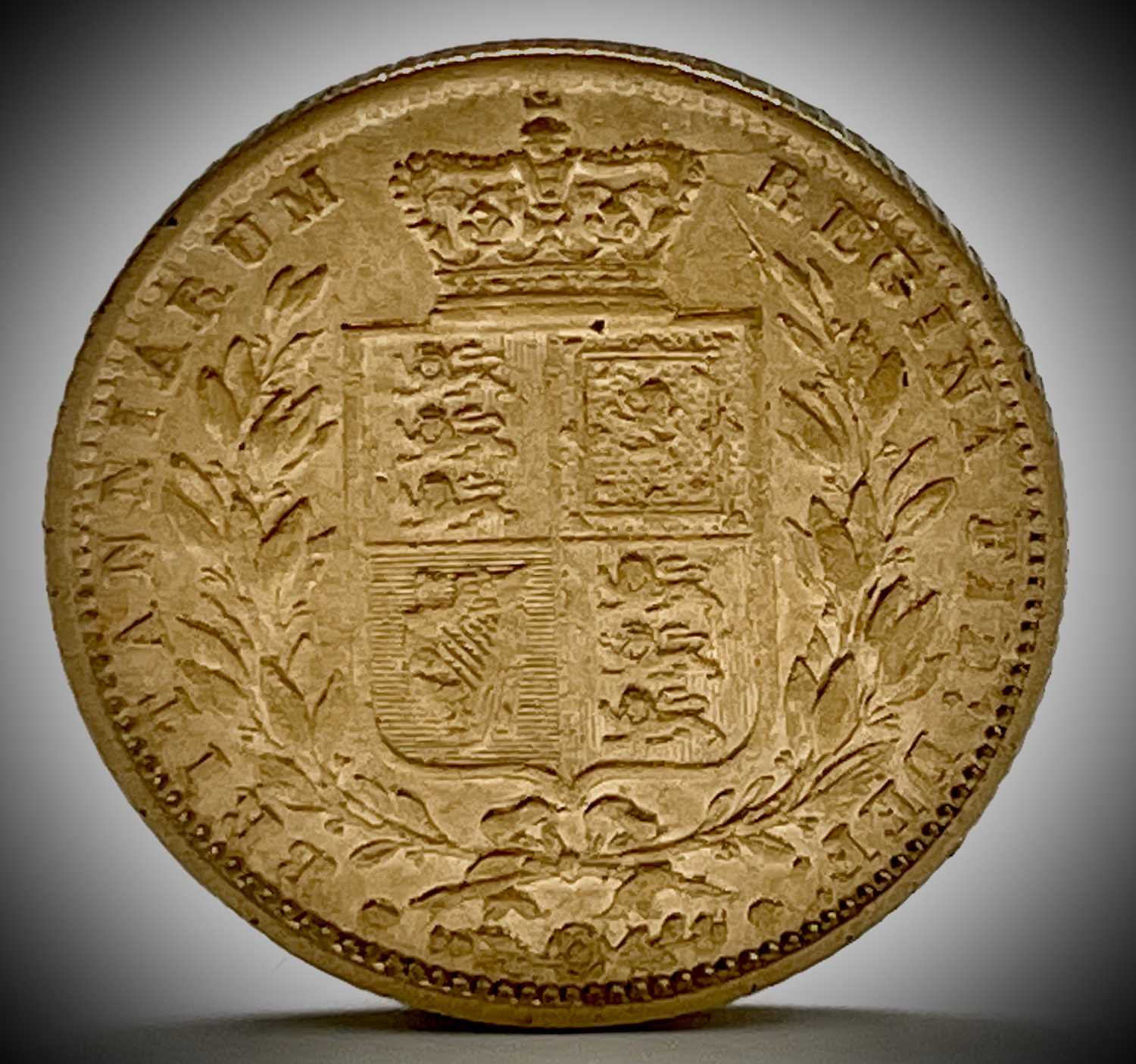 Great Britain Gold Sovereign 1849 Queen Victoria Shield Back low mintage Condition: please request a