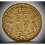 Great Britain Gold Sovereign 1849 Queen Victoria Shield Back low mintage Condition: please request a