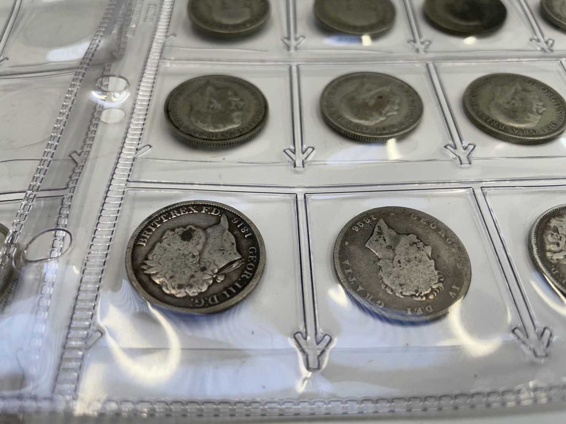 Great Britain pre 1947/pre 1920 silver coins Lot comprises: 2/6d (x2), 2/- (x12), 1/- (x33), 6d ( - Image 7 of 8