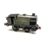 Horny Tinplate Clockwork Locomotive. An 0-4-0 Tank engine number E126 - needing some attention.