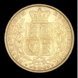 Great Britain Gold Sovereign 1866 Die no.50 Shield Back Condition: please request a condition report