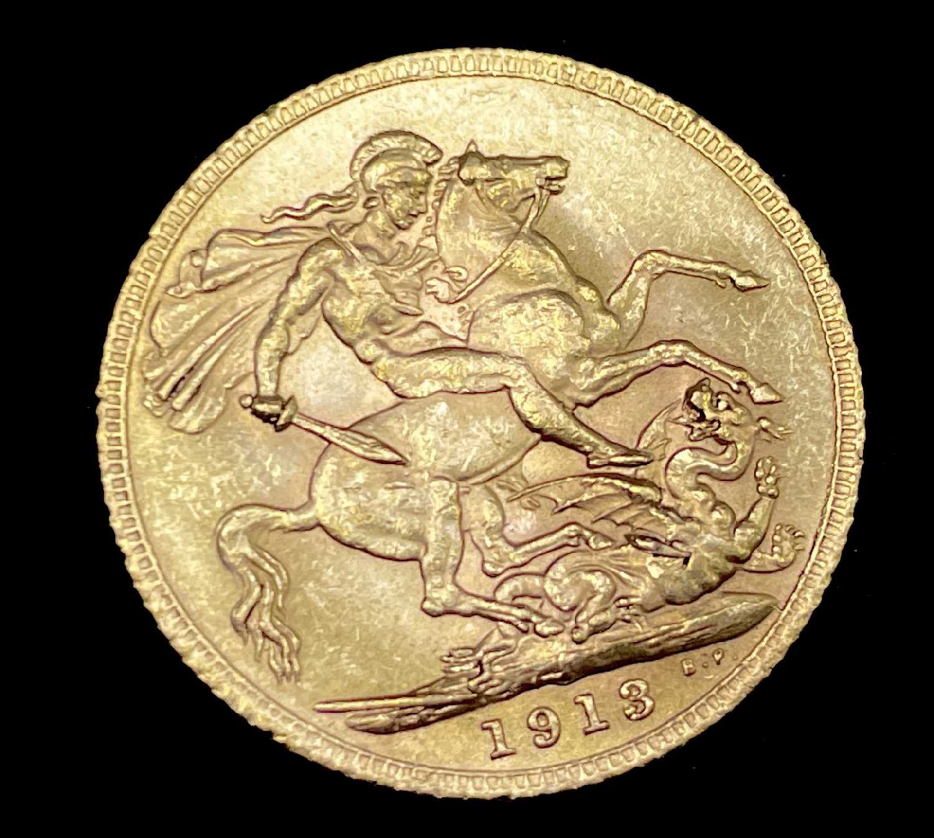 Great Britain Gold Sovereign 1913 NEF George V Condition: please request a condition report if you