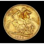 Great Britain Gold Sovereign 1884 George & Dragon Condition: please request a condition report if