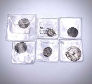 Elizabeth I and James I hammered coins Mixed lot consisting of Elizabeth I groat, sixpence, three