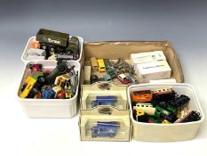 Diecast Motor Vehicles / Matchbox Railway Items. A lidded plastic tub containing a quantity of