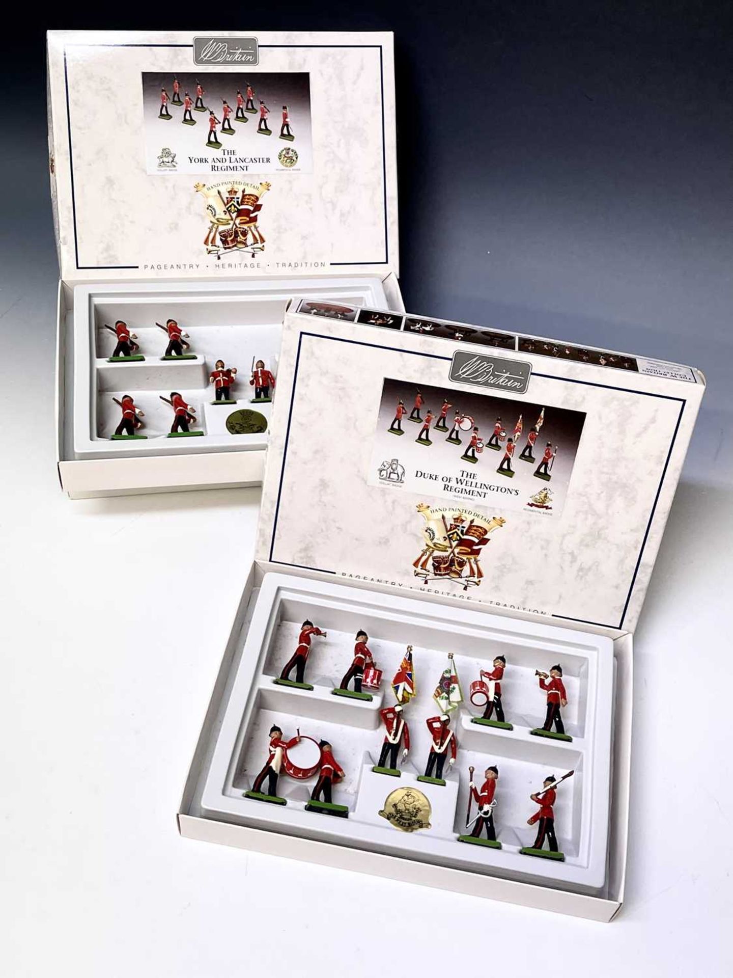 Britains - York and Lancaster Regiment and Duke of Wellington's Regiment - boxed. 20 figures in