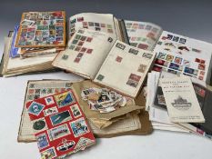 GB & World Stamps A box containing 2 well filled looseleaf and 3 other small albums plus a