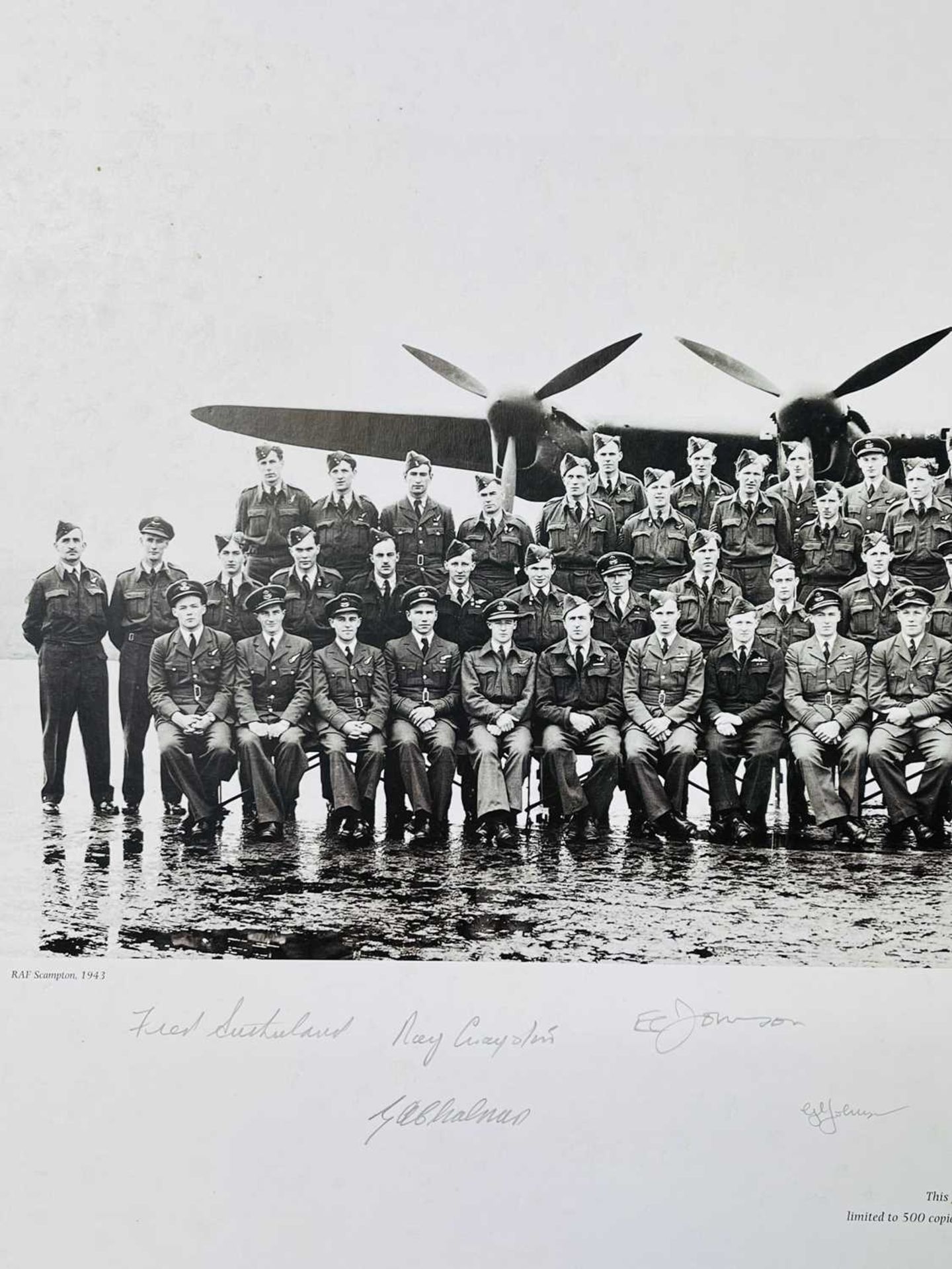 Dam Busters 617 Squadron Second World War Interest. Comprises: 2 framed pictures. Picture 1: A - Image 4 of 6