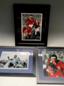 Signed Rugby Photographs - Lot comprises 3 framed and glazed photographs, 22 inches x 18 inches,