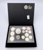 2011 UK Royal Mint £5 Prince Philip 14 coin proof set in box of issue. Condition: please request a