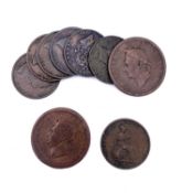 Great Britain Copper Coinage 18th and 19th Century. Comprising: a) 1797 Cartwheel 2d (x2) and 1d (