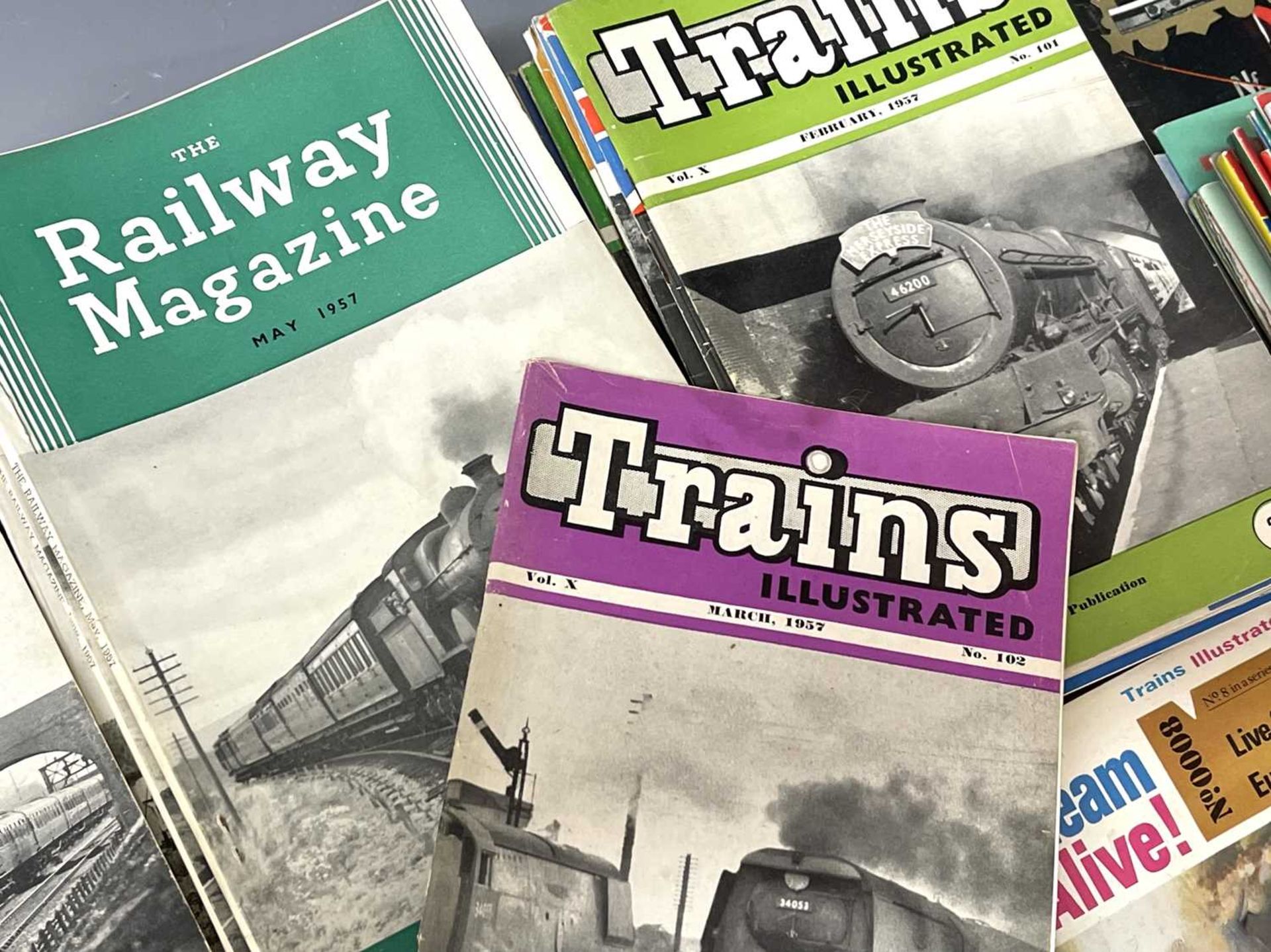 Railway Magazines - Great Britain & Trams. Large box containing "Trains Illustrated" from the 1940' - Image 2 of 5